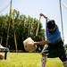 Alabama resident Mark Medlock gets set to compete in the Sheaf Toss at 22 feet at the Saline Celtic Festival on Saturday, July 13. Daniel Brenner I AnnArbor.com